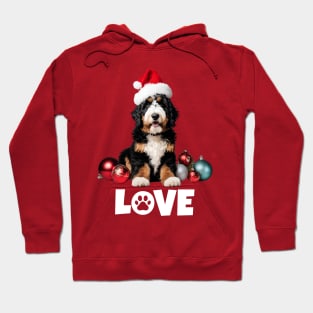 Christmas Bernedoodle LOVE Hoodie